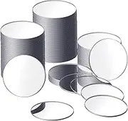 25 Pieces Acrylic Mini Size Round Mirror Adhesive Small Round Mirror Craft Mirror Tiles for Crafts (4 Inch in Diameter) Easy Install
