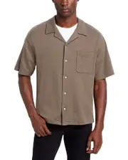 Frame Duo Fold Cotton Relaxed Fit Button Down Camp Shirt