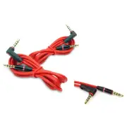 2X 3FT 3.5MM AUX AUDIO STEREO CABLE CORD RED FOR APPLE IPHONE 5 4S 3GS IPOD NANO
