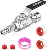 Pressure Washer Ball Valve - Stainless Steel Ball Valve, 3/8" Quick Connect Fittings, Shut Off Valve for High Pressure Washer Hose, 5000 PSI Power Washer Hose Accessories