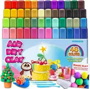ESSENSON Magic Clay - Air Dry Clay 48 Colors, Modeling Clay for Kids with Tools,