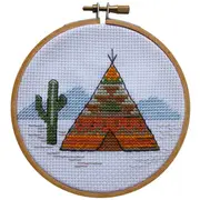 Make It Tee Pee Cross X Stitch Kit for Beginners 10cm