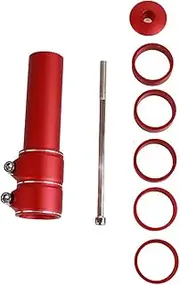 QANYEGN Bike Stem Riser Extender, Aluminum Alloy Mountain Bike Stem Extender, Bike Fork Stem Riser for Bicycles, Mountain Bikes, BMX, Folding Mats (Red)