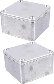 MUELODSIC 2pcs Aluminum Guitar Pedal Enclosure Diecast Box for Effects Unpainted Versatile and Sturdy Design for Electric Guitar Pedals