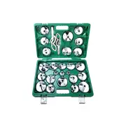 27 Pcs of PK Tool Cup Style Oil Filter Removal Kit - w/Two Gripper Oil Wrenches