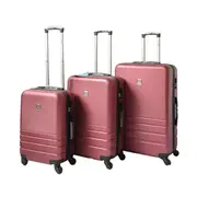 ABS Luggage Suitcase Set 3 Code Lock Travel Carry Bag Trolley Maroon 50/60/70