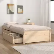 vidaXL Bed Frame without Mattress with Drawers 90x190 cm