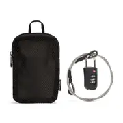 Pacsafe Prosafe 1000 TSA Combination Lock With Steel Cable and Storage Pouch - Black