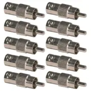 10x BNC Female to RCA Male Cable Plug Coax/Coaxial Adapter Connector CCTV Camera