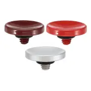 Camera Shutter Button 3pcs Shutter Release Button Concave, Dark Red Silver Red