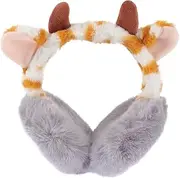 [TOVINANNA] Earmuff for Boys and Girls Winter Outdoor Warm Ear Cover Rabbit Hair Material Comfortable for Sensitive Skin