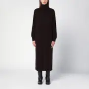 [Roberto Collina] Brown cashmere blend turtleneck dress XS Brown