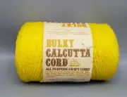 Bulky Calcutta Cord Macrame Craft Rope Vintage Yellow 530 ft 176.6 yds NOS