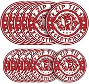 12pcs Zip Tie Certified Stickers, 2in 3in Technician Electrician Decorative Funny Hardhat Stickers Cute Mechanic Decal Funny Construction Stickers for Laptop Water Bottle Helmet Hard Hat