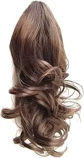 F Fityle Ponytail Clip In Hair Extension Claw Pony Tail Clip On Hairpiece Curly Wavy - D