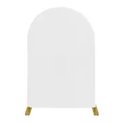 White 60"x90"Fitted Spandex Round Top Arch Backdrop Stand Cover Events