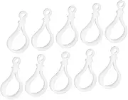 Unifizz 24Pcs Acrylic Lobster Claw Clasps, 48mm Assorted Plastic Snap Hooks for DIY Craft, Keyrings, Bag Charms, Squishmallow Clips, Backpack Accessories, White