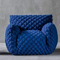 在飛比找樂天市場購物網優惠-意式極簡沙發椅創意設計師單人沙發懶人ins風克萊因藍胖子沙發