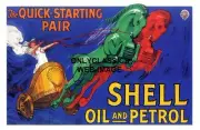 1926 SHELL OIL 11X17 POSTER ROMAN GLADIATOR TROJAN HORSE GAS STATION AUTOMOBILIA