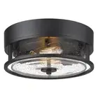 Black Flush Mount Ceiling Light, HWH Industrial Close to Ceiling Light Fixtur...