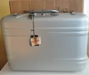 Vintage Midcentury MCM New Zero Mfg Co Halliburton Aluminum Travel Case Key Lock