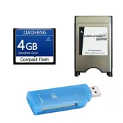 4GB CF Memory Card Compact Flash Card + CF-PCMCIA Adapter + SSK USB2.0 Reader