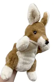 Kangaroo Hand Puppet Plush Soft Toy Eco Buddies CA Australia
