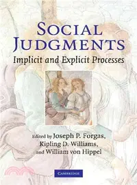 在飛比找三民網路書店優惠-Social Judgments：Implicit and 