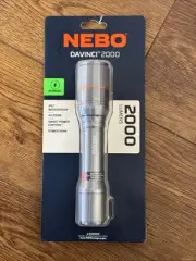 NEW NEBO NEB-FLT-0020 DAVINCI 2000 Rechargeable ALUMINUM Flashlight 2000 Lumens