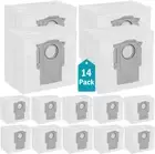 14 Pack Dust Bags Compatible with Roborock S7 Maxv Ultra Bag, Q5+ Plus, Q7 Ma...