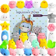 POKONBOY 30 PCS Squishies Mochi Toys, Mini Kawaii Squishy Animals Squeeze Stress