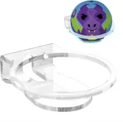 "Acrylic Wall Mount for 2022 Echo Dot 5th Gen/4th Gen - Clear, with LED Clock"