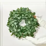 Artificial Decorative Wreath 66.04 cm Green Eucalyptus Leaves Year Round