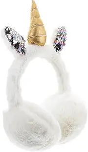 [Beavorty] 1Pc Unicorn Earmuffs for Plush Winter Ear Warmers with Cute Design Soft and Cozy Ear Covers for Boys for Cold Weather and Outdoor Fun