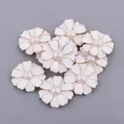 10pcs Pearl Rhinestone Flatback Button For Brooch, ,