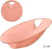Collapsible Laundry Hamper, Pop Up Laundry Basket, Large Load Of Laundry, Spining to Gather Laundry Items at one go, Durable Laundry Hamper, Moisture-Proof, Easy to Fold, Grey and Pink (Pink)