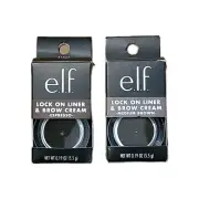 2pk, E.L.F Lock On Liner and Brow Cream Medium Brown - Espresso