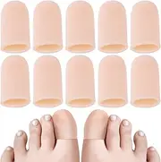 YUANYIJIA 10 Pcs Gel Toe Protectors Women, Big Toe Protectors, Toe Caps and Toe Protectors, Toe Covers for Women, Men, Corns, Hammer Toes, Calluses