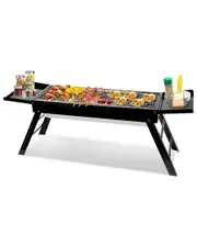 Fresh Fab Finds NewHome Foldable Charcoal BBQ Grill with Shelf