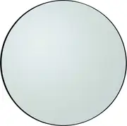 Round Glass Wall Mirror Black Metal Frame