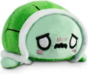 TeeTurtle - The Original Reversible Turtle Plushie - Kawaii + Worried Green