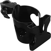 COLLBATH Stroller Cup Holder Phone Holder Universal Stroller Drink Holder Angle Adjustable Black