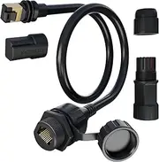 STARGEAR for Starlink Ethernet Adapter Gen 3/Mini, Waterproof Starlink Mini Ethernet Cable Extension to RJ45 Coupler (1 Pack)