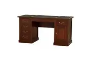 CT Tasmania Solid Timber 1 Door 6 Drawer Executive Desk - Mahogany