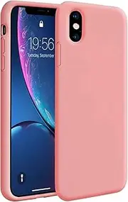 ZUSLAB Nano Silicone Case Compatible with Apple iPhone Xs Max Shockproof Gel Rubber Bumper Protective Cover - Pink