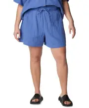 Columbia Plus Size Holly Hideaway Cotton Breezy Shorts, Eve, 3X