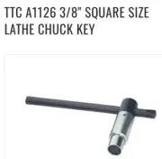 TTC A1126 3/8" SQUARE SIZE LATHE CHUCK KEY Item # 63-305-013
