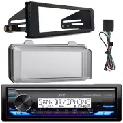 JVC 1 DIN Bluetooth USB AUX Stereo Receiver, Stereo Installation Kit, Cover