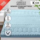 Giselle KING SIZE Memory Foam Mattress Topper Breathable 7-Zone Bamboo 5cm