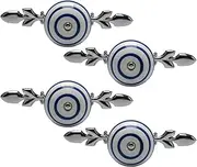 Ceramic Knob,Cabinet,Furniture Pull Handles,Door Pull,Drawer Pull Handle,4pcs Ceramic Knobs Vintage Knob Drawer Pull Handle Furniture Door Cabinet Cupboard Wardrobe Dresser Decoration Blue Circle